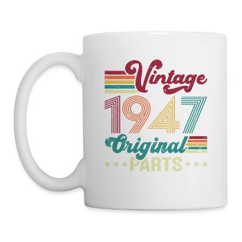 Vintage 1947 Original, Cadeau D'anniversaire - Mug blanc - blanc - Gauche