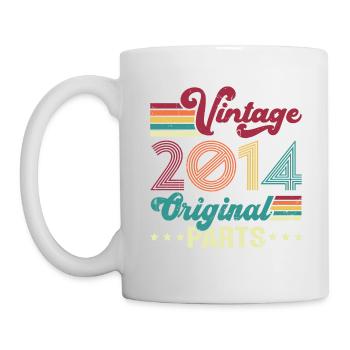 Vintage 2014 Original, Cadeau D'anniversaire - Mug blanc - blanc - Gauche