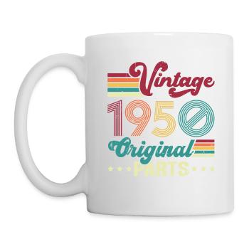 Vintage 1950 Original, Cadeau D'anniversaire - Mug blanc - blanc - Gauche