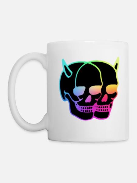 Dämonen - Totenköpfe - Tasse - Weiß
