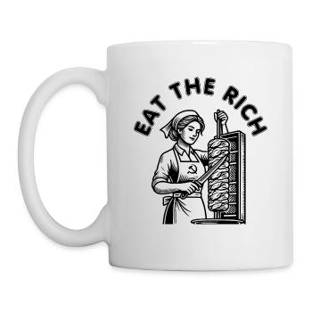 Eat the rich - Tasse - Weiß - Links