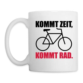 Kommt Zeit, kommt Rad - Tasse - Weiß - Links