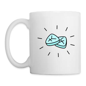 Pillen bekommen? - Tasse - Weiß - Links