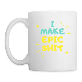 Je fais faire des choses épiques à la merde - Mug blanc - blanc - Gauche