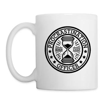 Procrastination Officer - Mug - white - Left