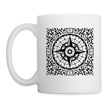 Compass ornaments - Mug - white - Left