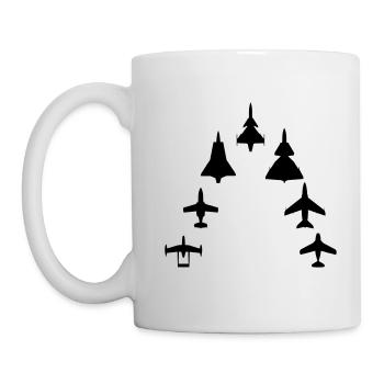 Swedish Air Force - Jet Fighter Generations - Mug - white - Left