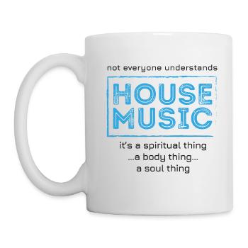 House Music (Blue logo) - Mug - white - Left