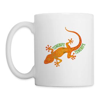 Tenerife avec gecko / lézard - Mug blanc - blanc - Gauche