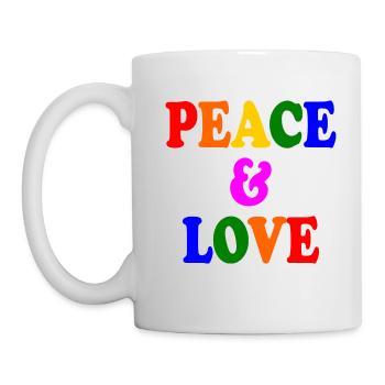 Peace and love - Mug - white - Left