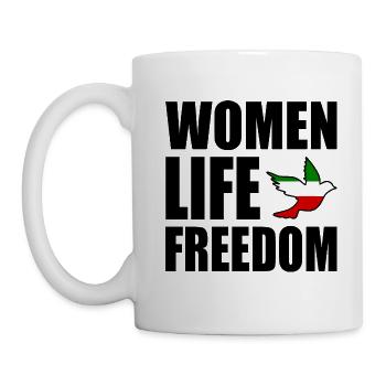 Women life freedom - Mug blanc - blanc - Gauche