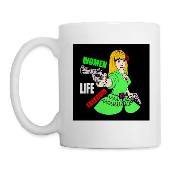 Women life freedom - Tasse - Weiß - Links