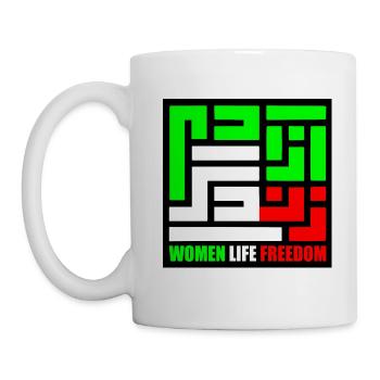 Women life freedom - Mug blanc - blanc - Gauche