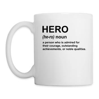 Hero Definition Black Text. - Mug - white - Left
