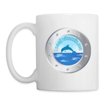 J’ai besoin de vitamine Mer - Mug blanc - blanc - Gauche