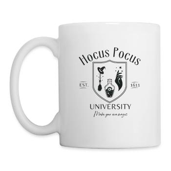 Hocus Pocus Uni - Halloween coat of arms for witches - Mug - white - Left