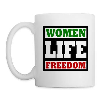 Women life freedom - Mug blanc - blanc - Gauche