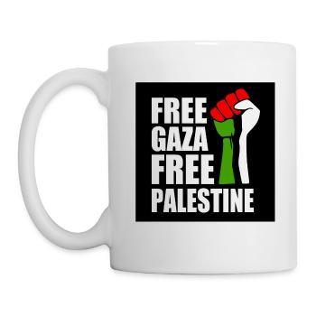 Free gaza Free palestine - Tasse - Weiß - Links