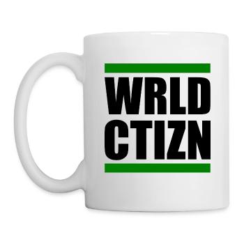 Wrld ctizn - world citizen - Mug blanc - blanc - Gauche