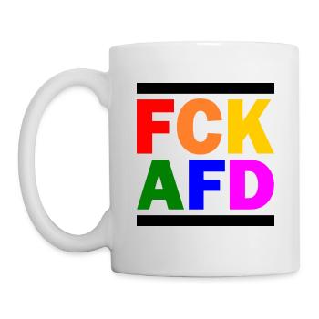 Fck afd - Tasse - Weiß - Links