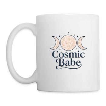 Cosmic Babe – Spiritual Moon Design - Mug - white - Left