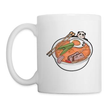 Japanische süße Ramen Nudelsuppe als Geschenk Idee - Tasse - Weiß - Links