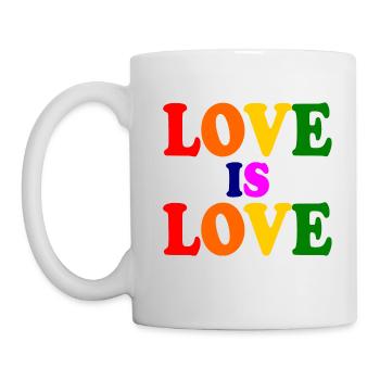 Love is love - Tasse - Weiß - Links