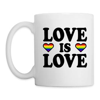 Love is love - Tasse - Weiß - Links