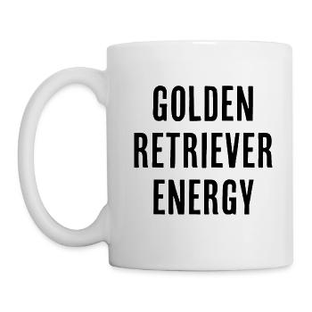 Golden retriever energy boyfriend - Mug blanc - blanc - Gauche