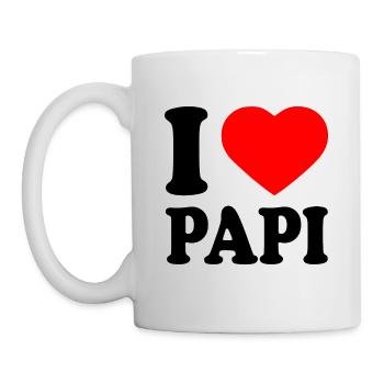 I love papi - Mug - white - Left
