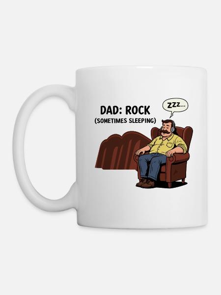 Papa: Fels - Tasse - Weiß