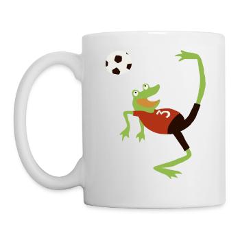 Fussballfrosch - Tasse - Weiß - Links