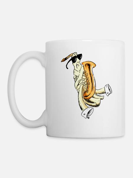 Saxophone fou - Mug blanc - blanc