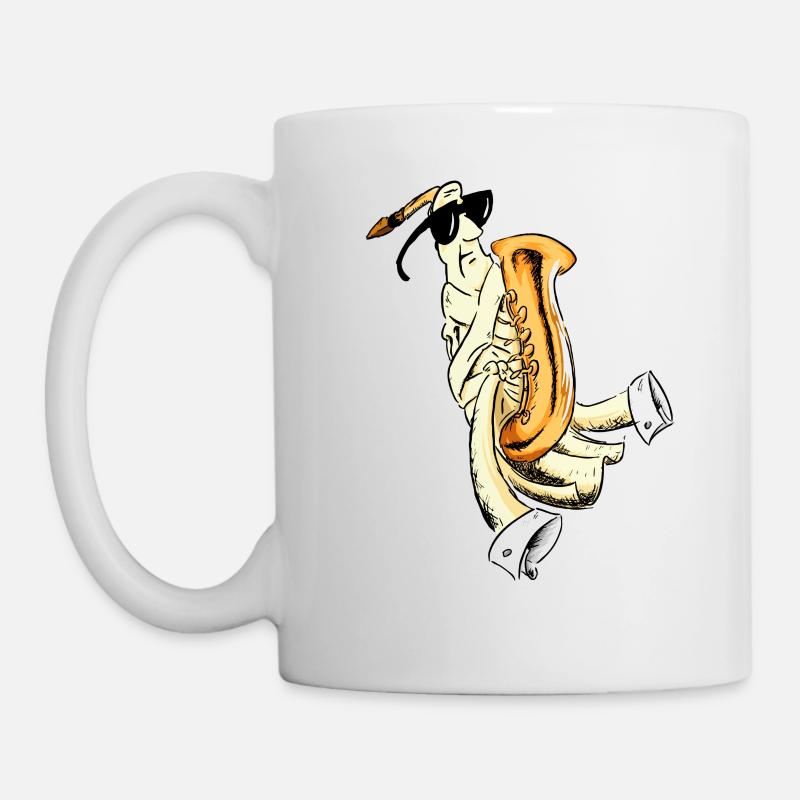 Saxophone fou - Mug blanc - blanc