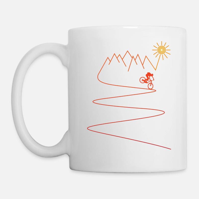 VTT vélo de montagne - Mug blanc - blanc