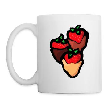 fraises - Mug blanc - blanc - Gauche
