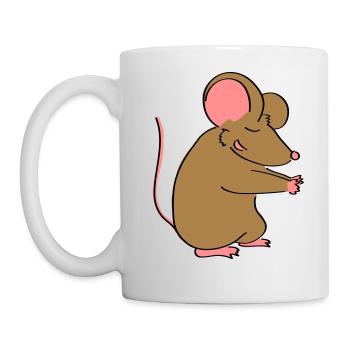 Mäusepaar Teil 2 - Tasse - Weiß - Links