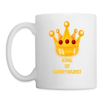 KING OF CURRYWURST - Mug blanc - blanc - Gauche