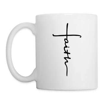 Faith Cross / Croix de foi - Mug blanc - blanc - Gauche