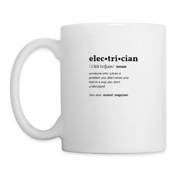 Electrician (Elektriker) Clean Edition - Tasse - Weiß - Links