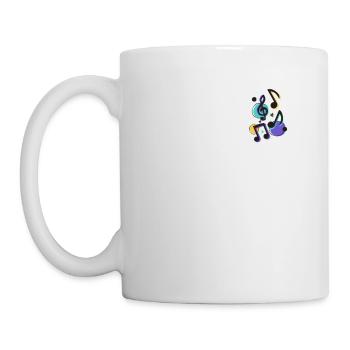 Notes musicales et taches de peinture - Mug blanc - blanc - Gauche