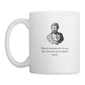 Death Smiles On Us All All We Can Do Is Smile Back - Tasse - Weiß - Links