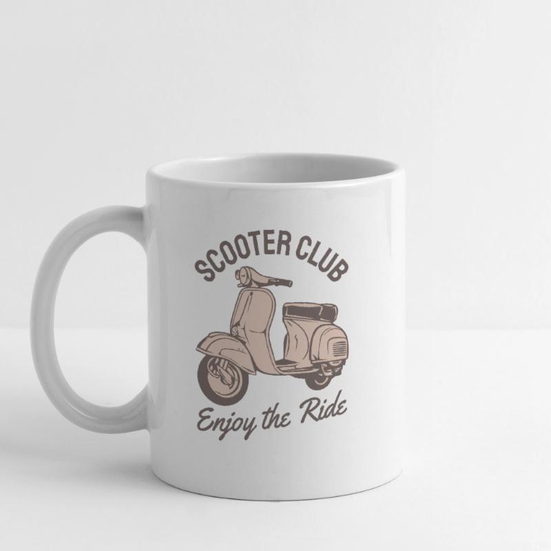 Motorroller Roller Rollerfahrer Geschenk Tasse