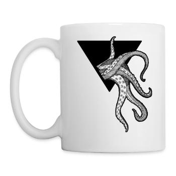 Kraken-Oktopus-Tentakel - Tasse - Weiß - Links