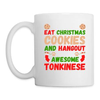 Weihnachten Tonkanese Katze Kekse - Tasse - Weiß - Links