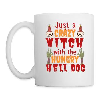 Hunde Halloween Kostüm Hund Spruch - Tasse - Weiß - Links