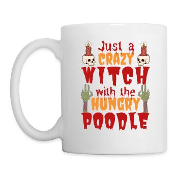 Caniche Halloween Costume Chien Dicton - Mug blanc - blanc - Gauche