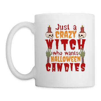 Creepy funny Halloween saying women, mom - Mug - white - Left