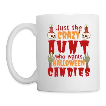 Creepy funny Halloween saying aunt - Mug - white - Left