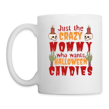 Creepy funny Halloween saying mom - Mug - white - Left